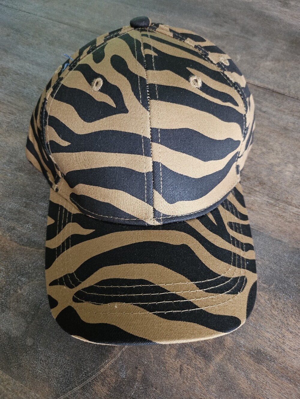 NWT Brown Zibra Print Trucker Baseball Hat